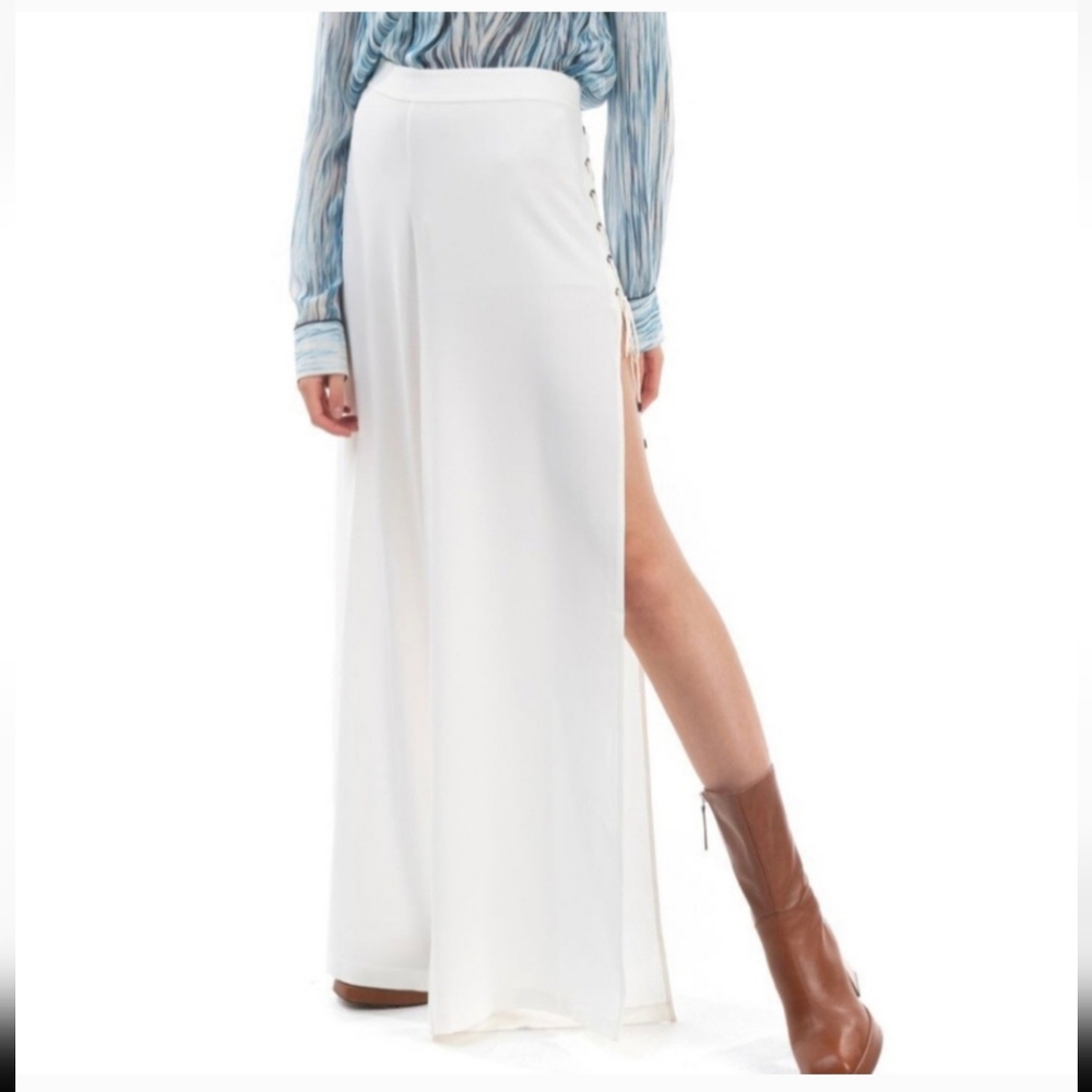 NWT Haute Hippie Open Lace Up Pants with Zipper Back and Shorts Lining